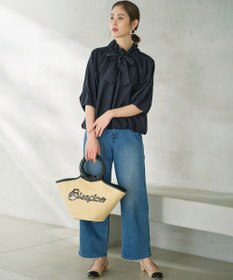 組曲 スパンコールエンブロイダリーカゴバッグ