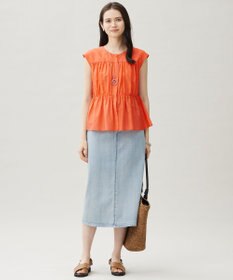 自由区 【洗える】ウスカルデニムAライン スカート