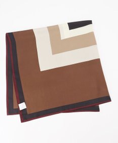 自由区 【カタログ掲載】カラーブロックシルク スカーフ