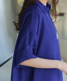 Tiaclasse 【洗える】麻ライクスキッパーシャツチュニック