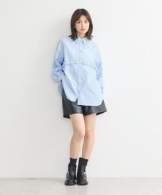 earth music&ecology レギュラーカラーフリルシャツ