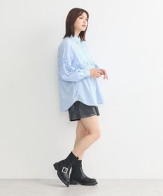 earth music&ecology レギュラーカラーフリルシャツ