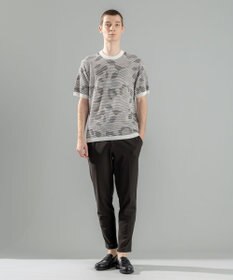 JOSEPH HOMME メキシカンブラインドジャガード　クルーネック半袖ニット