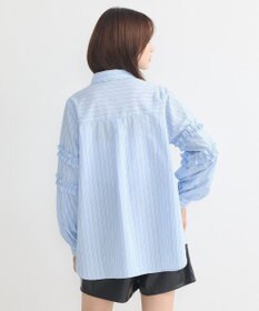 earth music&ecology レギュラーカラーフリルシャツ