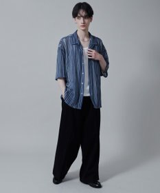 WEGO ストライプメッシュBIGシャツ（S）