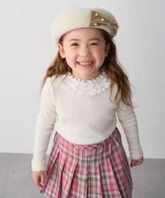 ANY KIDS 襟リボンカットソー