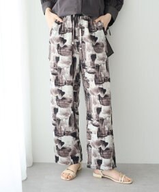 YECCA VECCA アブストラクト柄ワイドパンツ