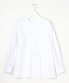 自由区 L 【洗える】シャーリング ブラウス