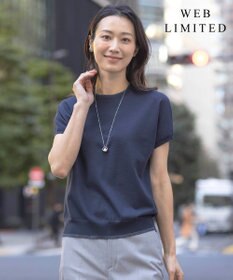 J.PRESS LADIES L 【WEB限定・洗える】Vis/Peスパーク ラメ配色 ニット