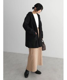 Green Parks ２ｗａｙフード裏ボアミディ丈コーディガン