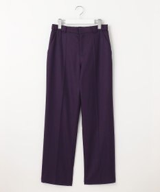 自由区 【洗える】ウォッシャブルハイカウントフラノ ストレートパンツ