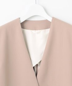 23区 L 【エステータ】コットンダブルクロス ノーカラージャケット