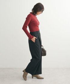 Green Parks ・ｓｗｉｎｇ　ｂｙ　フリルハイネックリブニット