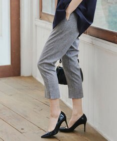 Tiaclasse 【洗える】麻調テーパードパンツ