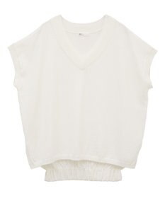 CRAFT STANDARD BOUTIQUE バックギャザーＶネックニットベスト