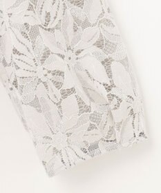 自由区 【XSサイズ～/洗える/セット可】フラワーコードレース ペプラムブラウス