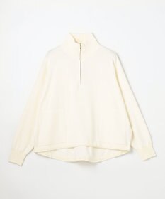 ANY L スウェットライクハーフジップニット