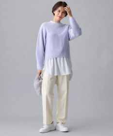 自由区 【洗える】ウールカシミヤブレンドプルオーバー ニット