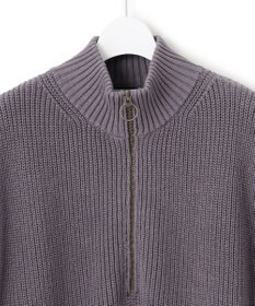 J.PRESS YORK STREET 【WOMEN】コットンニット ハーフジップポンチョ