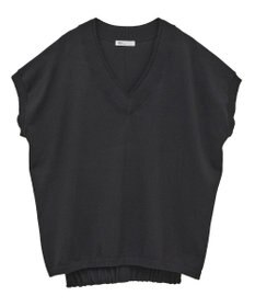 CRAFT STANDARD BOUTIQUE バックギャザーＶネックニットベスト