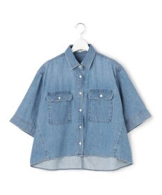 23区 【SLOW/一部店舗限定】LIGHT DENIM クロップド シャツ