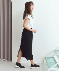 Feroux 【洗える】カットフリルＩラインスカート