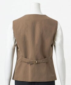 23区 【エステータ】ウールリネン アシンメトリーボタン ベスト