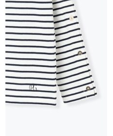 Te chichi ショルダー釦ボーダーカットソー