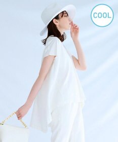 UNFILO 【新色追加！/接触冷感】マイビューティ バックフレアTシャツ