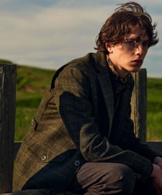 JOSEPH ABBOUD 【ツィード/UKファブリック】ツイード  ウィンドーペン ベスト