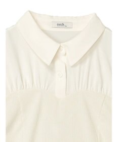 earth music&ecology ドッキングフリルシャツ見えプルオーバー