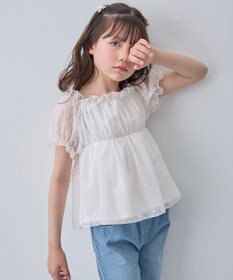 ANY KIDS 【一部店舗/WEB先行販売アイテム】2WAY シアードビーブラウス ホワイト