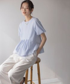 組曲 S ドビーストライプピンタック ブラウス