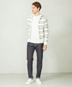 JOSEPH ABBOUD 【サスティナブル】ランダムストライプストレッチデニム