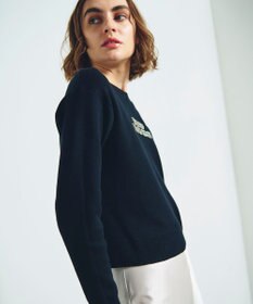 GRACE CONTINENTAL ロゴビジューニットトップ