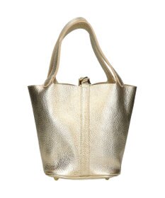 INTER-CHAUSSURES 【ANDREA CARDONE】メタリックレザーバケットバッグ