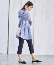 Tiaclasse 【洗える】パフ袖シャツチュニックブラウス