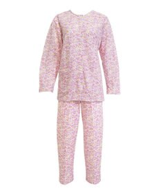 Wing 【数量限定　特別価格】 パジャマ 長袖 長ズボン 綿混(本体) キルトニット素材 保温性 あたたかい 前開きタイプ 丸首 小花柄 レディース EP6911 ウイング／ワコール