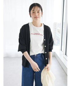 CRAFT STANDARD BOUTIQUE UVカット/接触冷感/マシンウォッシャブル/Vネックニットカーディガン