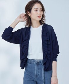 組曲 【WEB限定】  シアーニットフリルパーカー