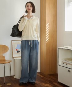 WEGO 【ANGIE VINTAGE】デニムイージーパンツ