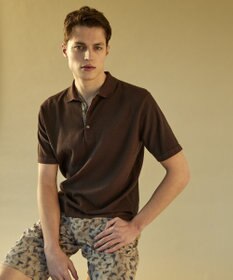 JOSEPH ABBOUD MOUNTAIN 【SPACE】OGストレッチコットン ニットポロシャツ