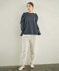 #Newans 【洗える】ジョーゼットテーパードパンツ