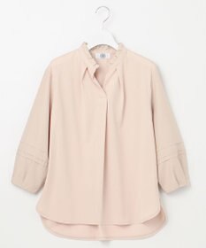 J.PRESS LADIES L コンビジャージー フリルネック カットソー