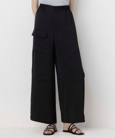 NAVE 【Nave・洗える/ウエストゴム】ヴィンテージサテン ワイドパンツ