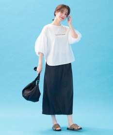 ANY 【洗濯機可/接触冷感/UVケア】エニィファンクションバルーンスリーブTシャツ