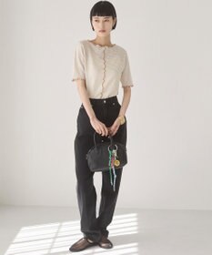 WEGO 【ANGIE VINTAGE】シアーボーダーメロウトップス