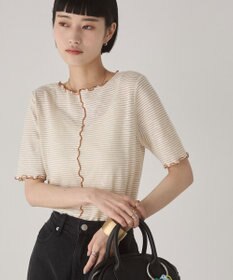 WEGO 【ANGIE VINTAGE】シアーボーダーメロウトップス