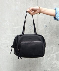 FOLNA RD ソフトレザーフロントポケットボストンバッグ