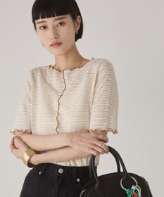 WEGO 【ANGIE VINTAGE】シアーボーダーメロウトップス